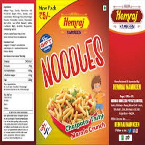 Chatpata Tasty Masala Crunch Noodles Hemraj Namkeen, Tea Time Partner, 28G