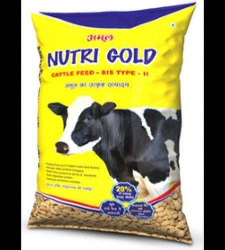 Easily Digestible Amul Nutri Gold Cattle Feed With Protein 20% Extra Material Pellets, 50 Kg Application: Milk