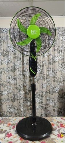 Less Power Consumption Black And Green Five Blade Electrical Stand Fans (220v)