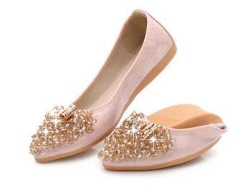 Pink Color Stylish Pvc Fancy Look Ladies Belly Shoes For Casual And Party Wear Heel Size: Extra High