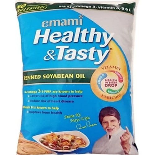 Purity 100 Percent Organic Emami Healthy Natural Taste Refined Soyabean Oil For Cooking, 1 Liter Purity: 100%