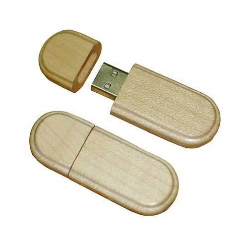 White Color Wooden Pen Drive Memory Size 32 GB - Wooden Design USB Interface Perfect for Storing Photos Videos and Important Files