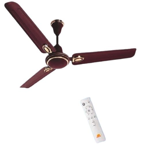 Brown 5 Speed Remote Controlled Bldc Motor Solar Ceiling Fans For Home And Office