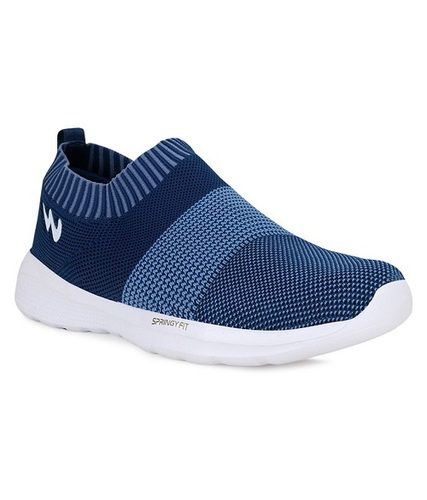 Blue Casual Wear Round Tip Pattern Light Weight Running Shoes for Men
