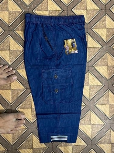security Men Straight Leg Multi Pockets Denim Cargo Shorts Jeans Capri Pants  Blue 39  Amazonin Clothing  Accessories