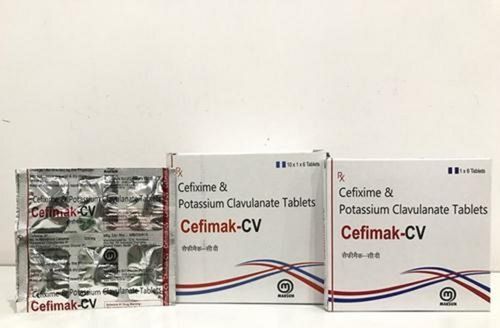 Cefimak-Cv Cefixime And Potassium Clavulanate Tablets, 10X1X6 Strip Antibiotic