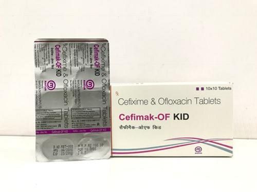 CEFIMAK-OF KID Cefixime And Ofloxacin Antibiotic Tablets, 10x10 Alu Alu Pack