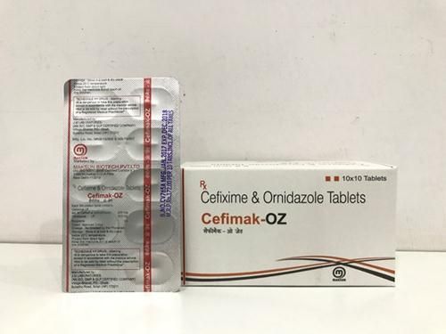 CEFIMAK-OZ Cefixime And Ornidazole Antibiotic Tablets, 10x10 Alu Alu Pack