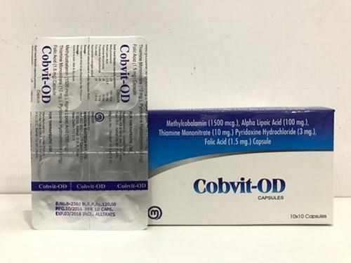 Cobvit-Od Methylcobalamin, Alpha Lipoic Acid, Pyridoxine, Folic Acid And Thiamine Capsule Efficacy: Promote Nutrition