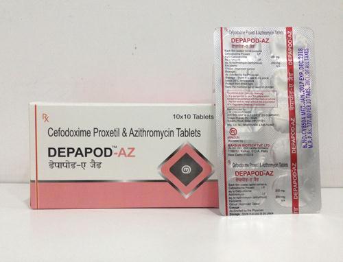 Depapod-Az Cefpodoxime Proxetil And Azithromycin Tablets, 10X10 Alu Alu Pack Antibiotic