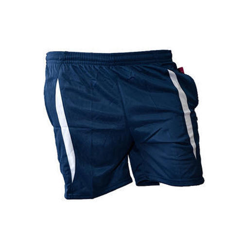 Black High Strength Durable And Comfortable Polyester Blue Color Sports Shorts