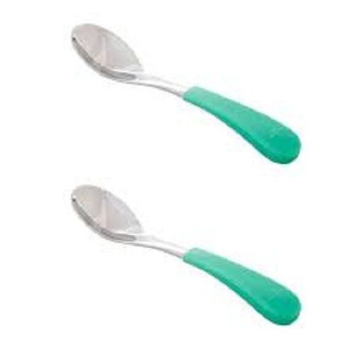 Sturdy Construction Easy To Use Attractive Design Green Handle Stainless Steel Spoon