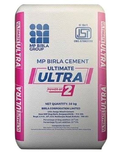 ग्रे वर्सेटाइल और उपयोग में आसान अल्टीमेट अल्ट्रा-2-एमपी बिरला सीमेंट 50 किलो पैक