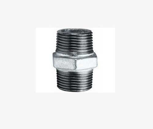 1/2 Inch Silver Color Galvanized Iron Finishing Hex Nipple For Construction Pipe Fitting Length: 3  Centimeter (Cm)