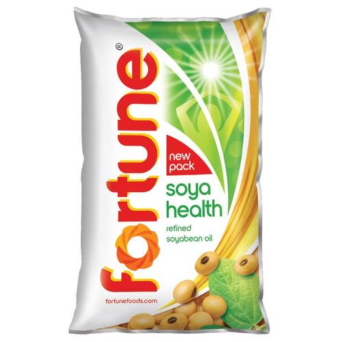 1 Liter Pouch Fortune Refined Soya Bean Oil With High Nutritious Value And Rich Taste