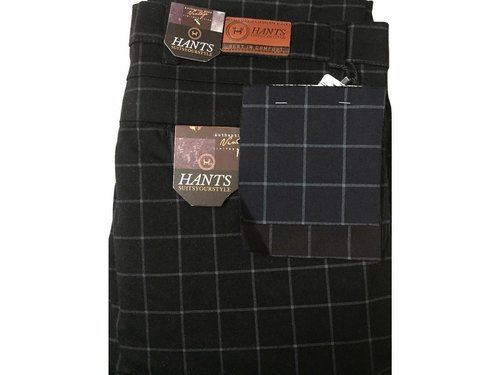 Buy Black Mid Rise Check Pants  ONLY  213216501