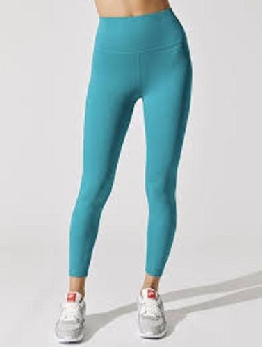 Comfortable And Skin Friendly Light Blue Color Cotton Leggings For Women And Girls