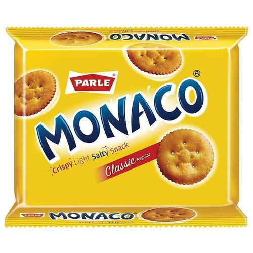 Low-Fat Crispy And Crunchy 200 Gm Parle Monaco Salted Biscuits For Kids