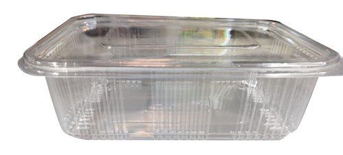 Light Weight Plain Plastic 900 Ml Transparent Biscuit Box Fruits Transportable Box