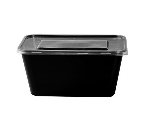 Rectangular Food Storage Container With Lid Air Tight Seal Plain Plastic