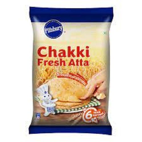 White Rich In Fiber Whole Grain Pillsbury Chakki Fresh Atta For Soft And Fluffy Chapati (5 Kg)