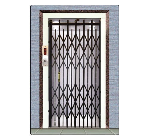 Side Opening Elevator Collapsible Channel Door For Home, Office And Shopping Mall Car Dimension: 7-8