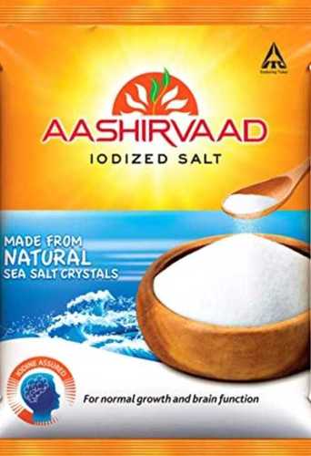 100% Pure White Aashirvaad Iodized Salt For Normal Growth And Brain Function