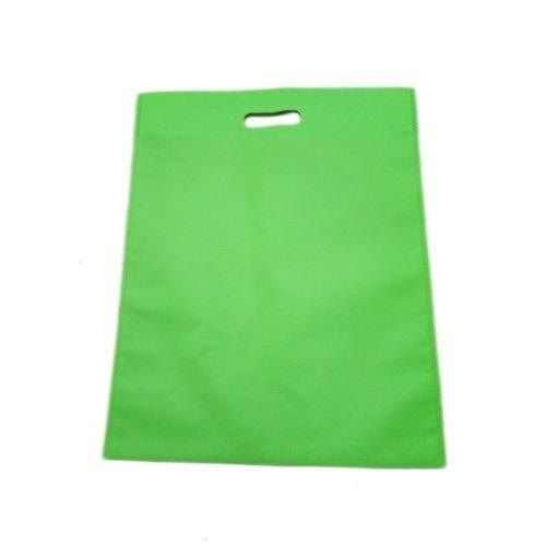 100% Reusable Plain Green Colour Non Woven Carry Bag for Shopping and Food