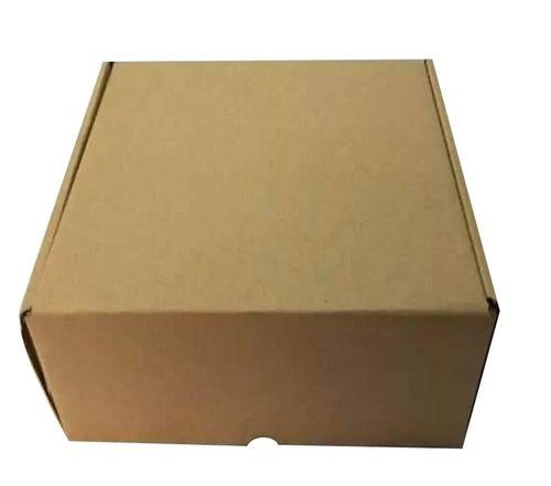 Glossy Lamination 6-9 Inch Size High Design Brown Corrugated Square Carton Paper Packaging Box 