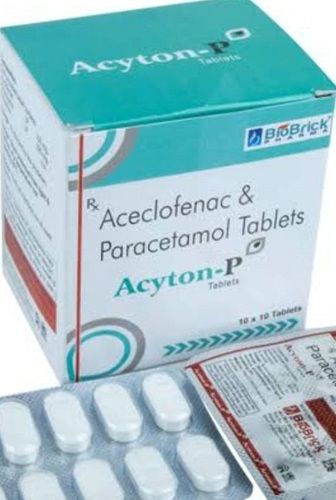 Aceclofenac And Paracetamol Tablets (10X10) Age Group: Adult