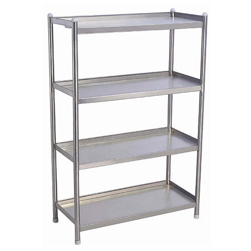 Machine Made Anti Corrosive And Eco Friendly 4 Slab Rectangle Stainless Steel Rack For Hotel, Restaurant