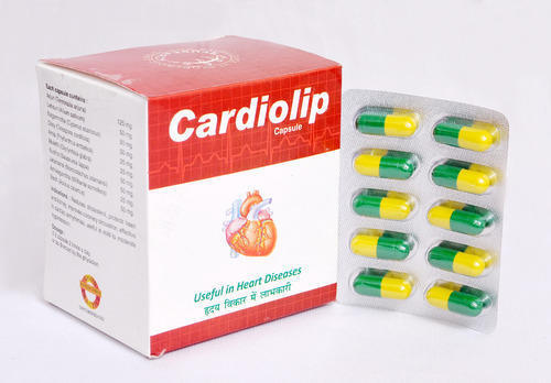 Cardiolip Cardiovascular Capsules, Packaging Box Specific Drug