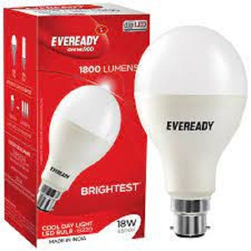 Eveready Brightest Led Bulb 18 Watt, Cool Day Light, Base B22D 1800 Lumen Body Material: Aluminum