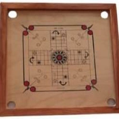 Full Size Matte Finish Wooden Carrom Board With Coins Striker And Boric Powder 