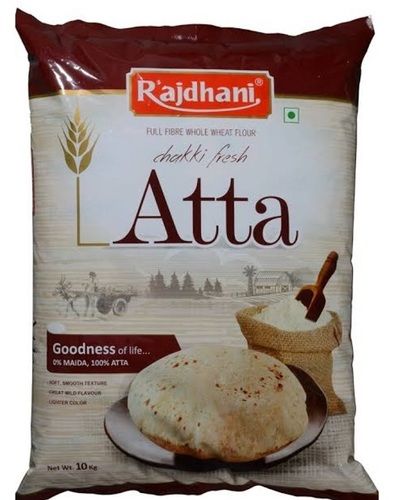 Impurity Free Organic Whole Wheat Flour Chakki Fresh Atta Carbohydrate: 76 Grams (G)