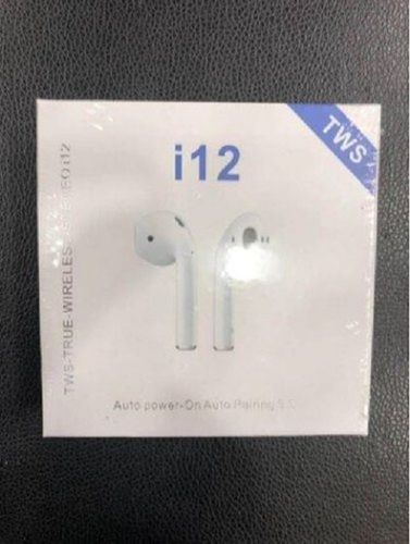 Plastic Light Weight And Water Resistant White Wireless Earbuds With Fast Charging Box