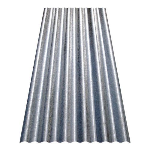 Rectangular Silver Galvanised Corrugated Steel Sheet For Roofing, Shedding Thickness: 0.70 Millimeter (Mm)