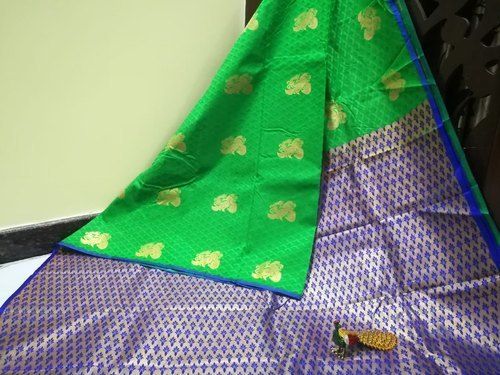 Vibrant Blue And Green Colour 6.50m Wedding Wear Art Silk Saree Perfect For Any Occasion