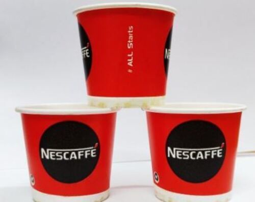 110 Ml Red And Black Color Paper Printed Tea And Coffee Cup With Anti Leakage Properties