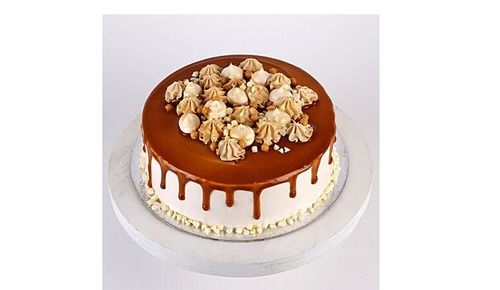 500 Gram Vanilla Cream Drop Caramel Cake With Fresh And Delicious Taste And 2 Days Shelf Life