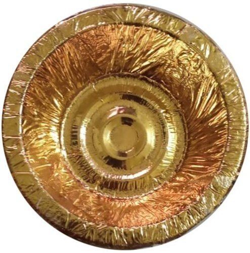 6 Inch, Round Shape And Golden Color Disposable Paper Bowls