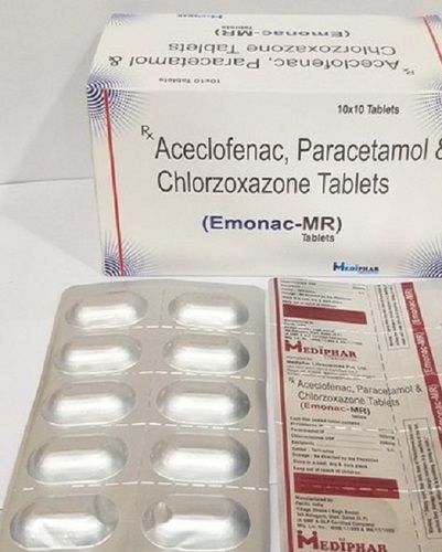 Aceclofenac Paracetamol And Chlorzoxazone Tablets 10 X 10 Tablets 