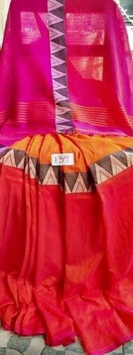 Beautiful And Simple Look Cotton Handloom Sarees With Blouse Piece For Women