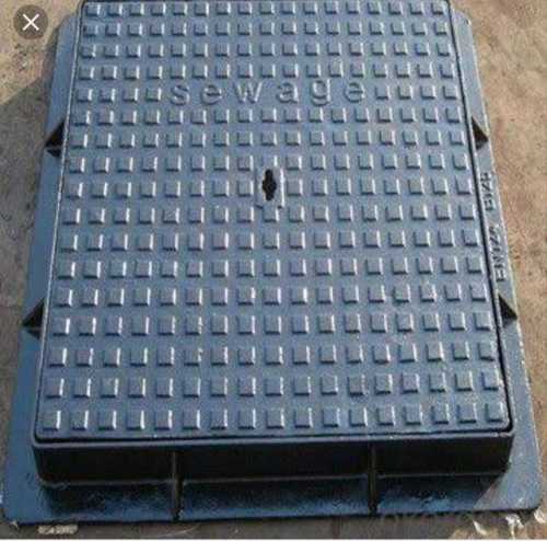 Dark Grey Strong And Durable Cast Iron Square Sewer Manhole Cover Application: Construction