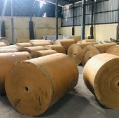 Eco Friendly And Recyclable Brown Plain Packaging Corrugated Kraft Paper Rolls For Packing Pulp Material: Bagasse Pulp