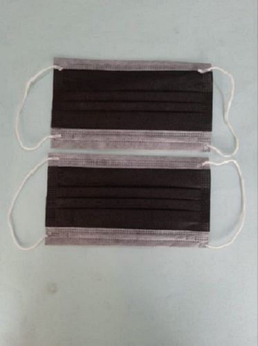Non Woven Dark Brown Color Disposable Face Mask With Ear Loops For Clinical, Hospital