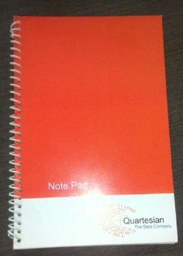 Plastic Orange Spiral Notebook For School And College, Paper Size: A4 Hard Binding