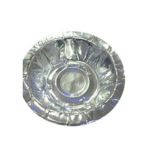 Plain Round Shape And Silver Color Paper Bowl Used In Event And Party Supplies