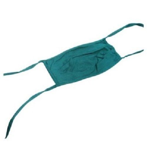 2 Layer Green Surgical Cotton Face Mask For Clinical, Food Processing, Hospital, Laboratory, Pharmacy