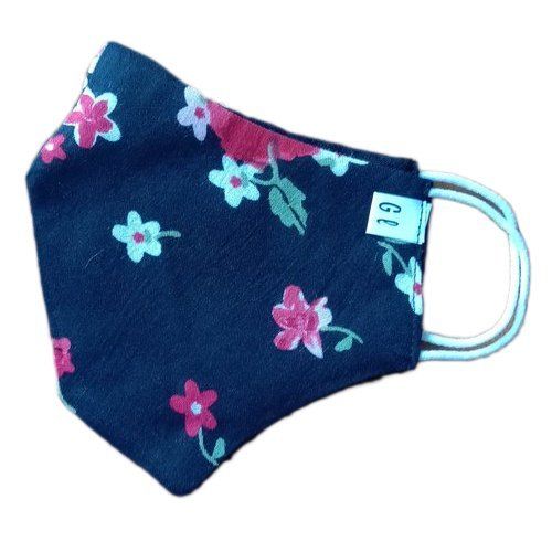 3 Ply Reusable Floral Printed Cotton Face Mask For Office, Hospital, Clinic Age Group: Adults